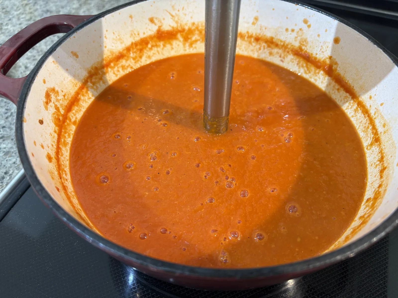Blended tomato soup