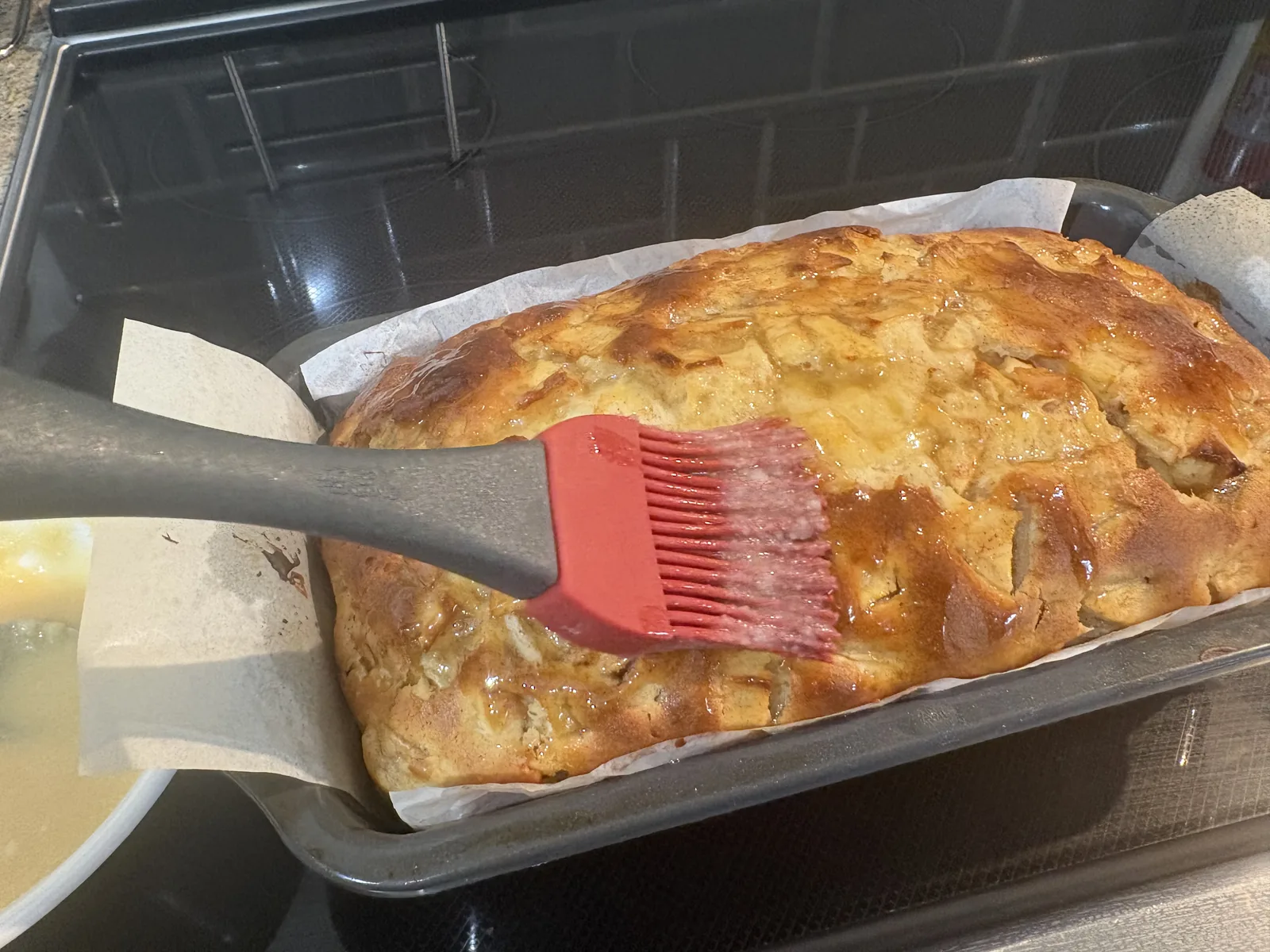 brush loaf with syrup