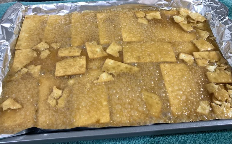 after baking in the oven for 5 minutes
