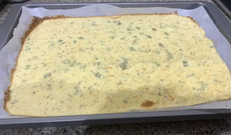 baked gluten-free cottage cheese wrap