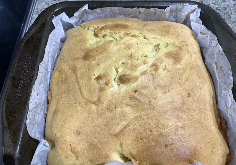 gluten-free Orange Cake out of the oven