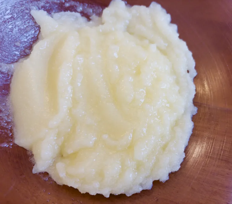 butter and sugar mixed in bowl