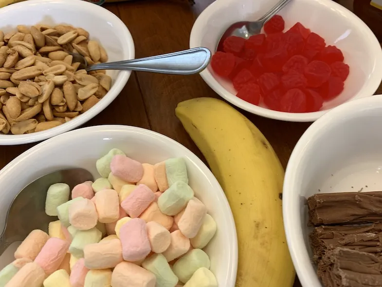 gluten-free candy in bowls