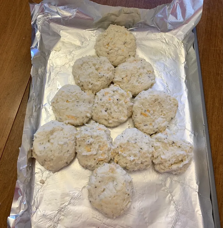 uncooked gluten-free Christmas biscuits ready for the oven