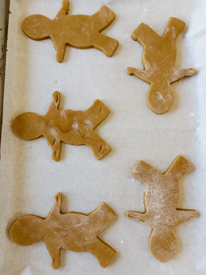 cookies on baking tray