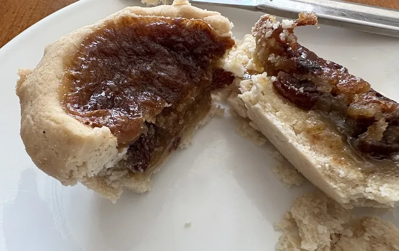 gluten-free cut in half butter tarts