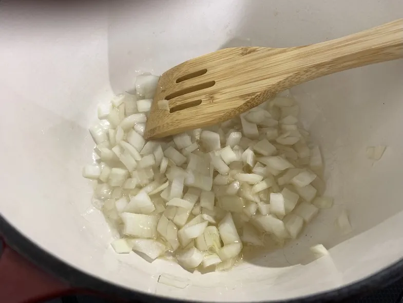 frying onions