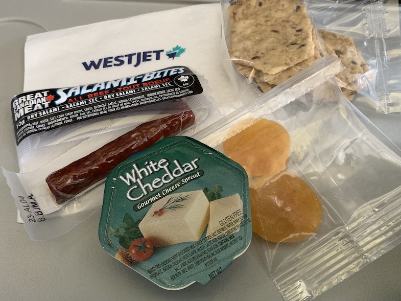 WestJet's Gluten-Free Snack on a Domestic Economy Flight Review