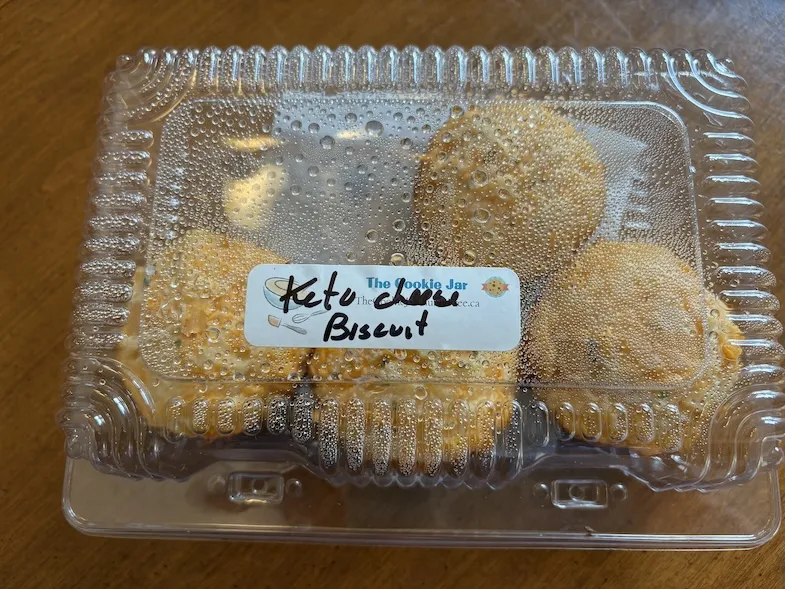 gluten-free keto cheese biscuits in the package