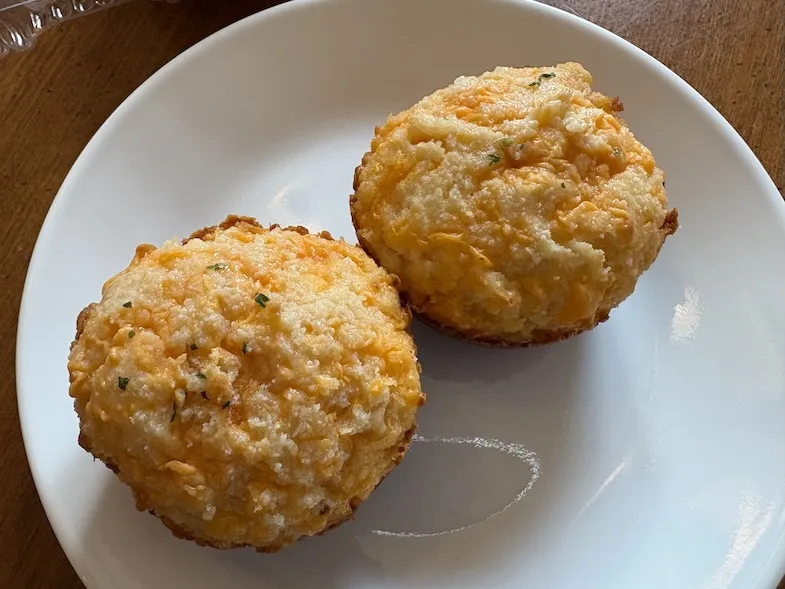 gluten-free keto cheese biscuits on a plate