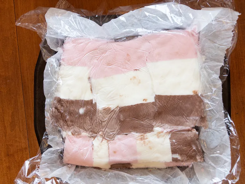 ice cream on cake