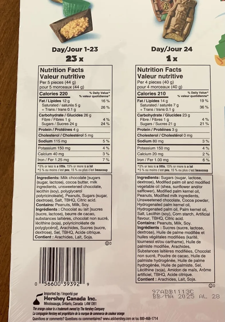 Reese's ingredients