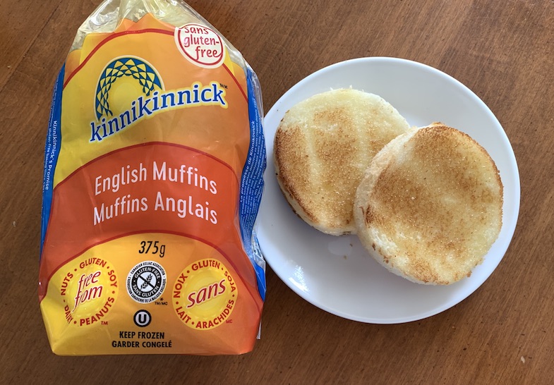 kinnikinnick english muffins and packaging