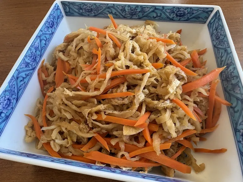 Gluten-Free Simmered Kiriboshi Daikon Recipe (Dried Shredded Daikon)