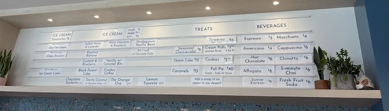 Lovely Ice Cream & Treats menu