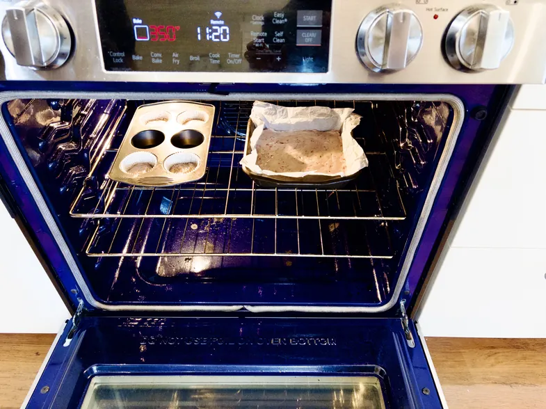 in the oven