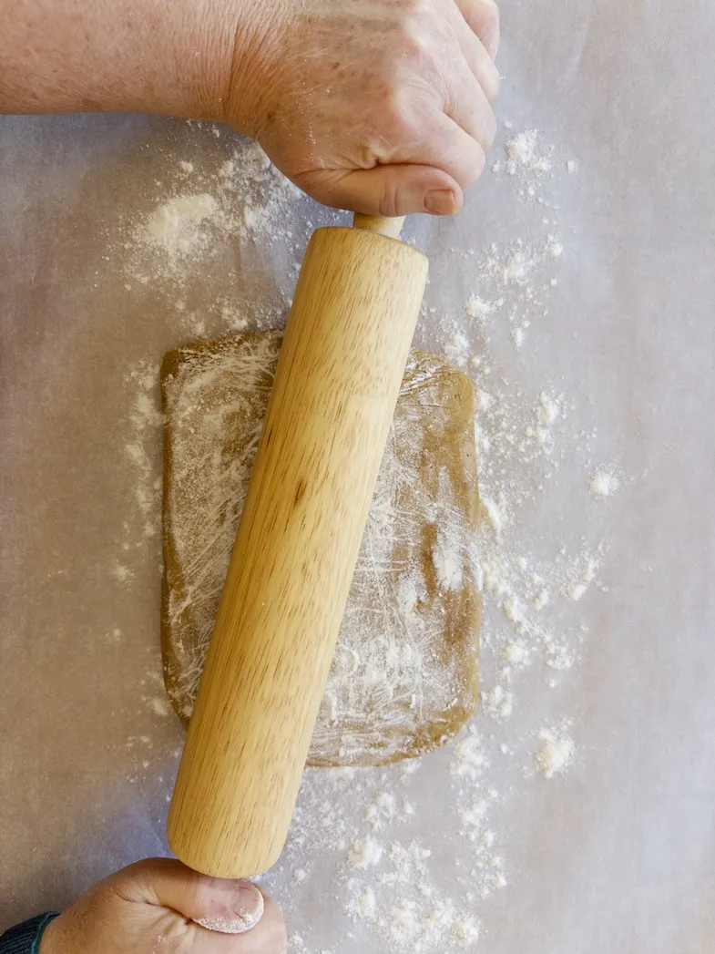 rolling out the dough