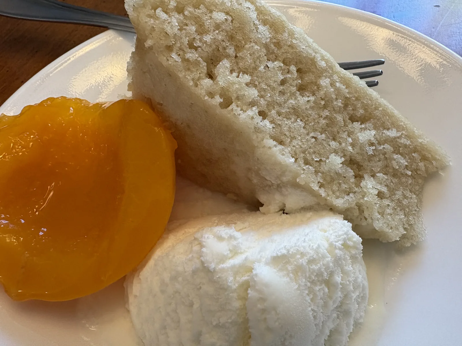 sideview slice of microwave cake
