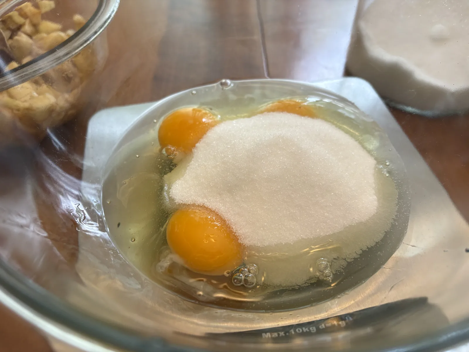 sugar and eggs
