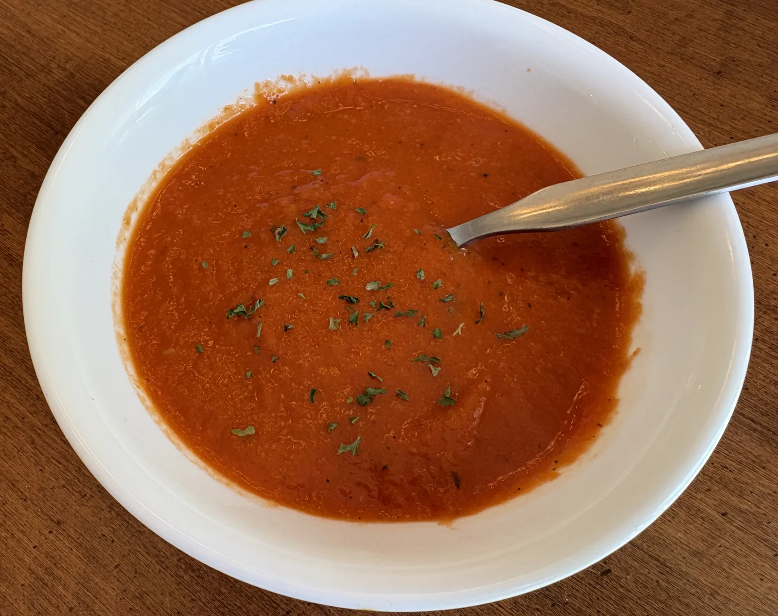 tomato soup in bowl