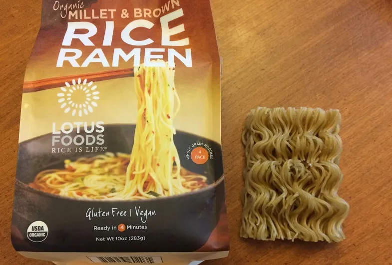 lotus foods gluten free ramen package